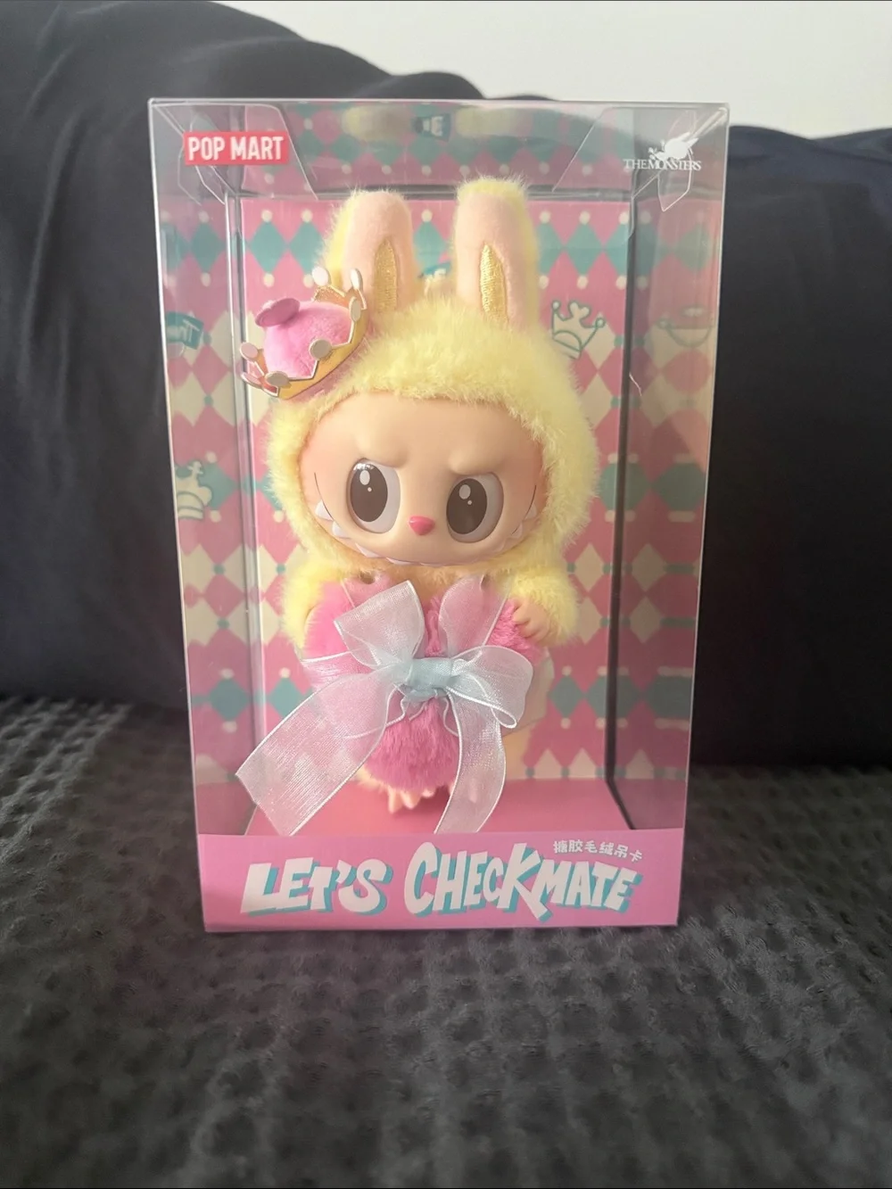 Let's Checkmate Yellow & Pink Plush Figure - Labubu